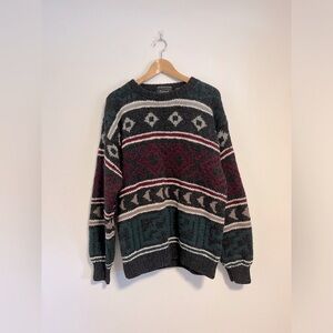 Vintage Sedgewick 100% wool sweater boho style hand knit